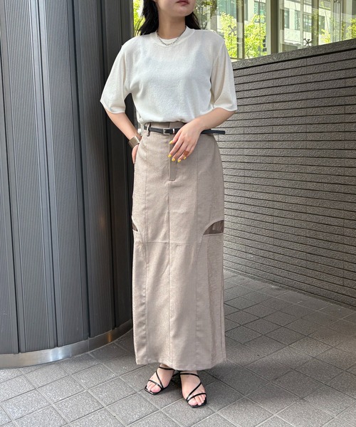 &g'aime ニット セーター 「＆g'aime」ハーフスリープニット