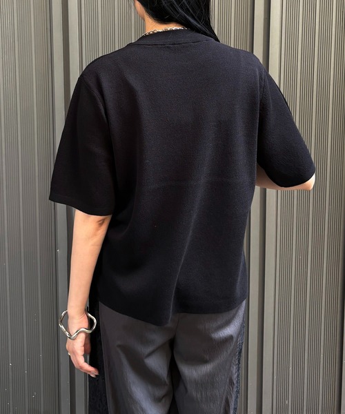 ニット セーター 「＆g'aime」ハーフスリープニット　Half-Sleeve Knit Top レディース &g'aime ニット セーター 「＆g'aime」ハーフスリープニット