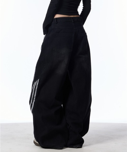 お値下げ中！MEGUMIさん私服着用　バレルストレッチデニム mushwear ジーンズ サイドステッチバレルデニム メンズ