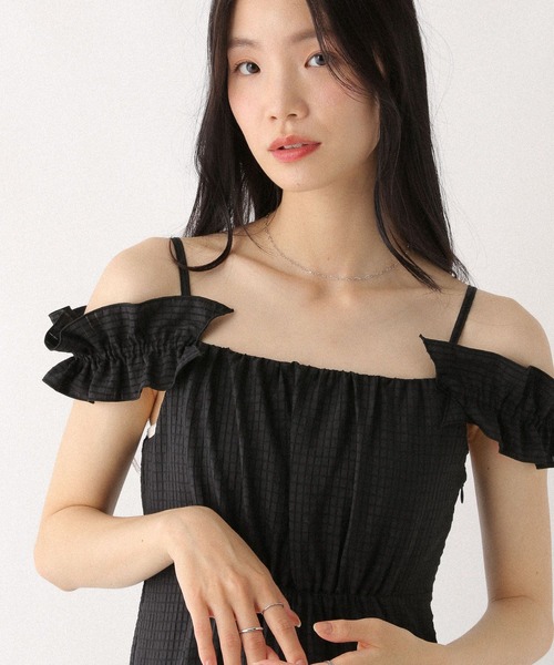 Heather（ヘザー） ワンピース 2WAYショルダーフリルワンピース 581599