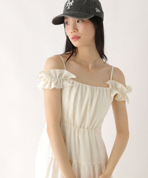 Heather（ヘザー） ワンピース 2WAYショルダーフリルワンピース 581599