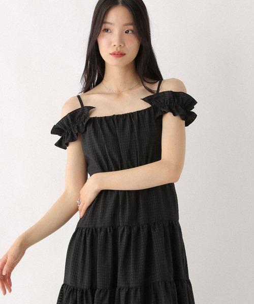 Heather（ヘザー） ワンピース 2WAYショルダーフリルワンピース 581599