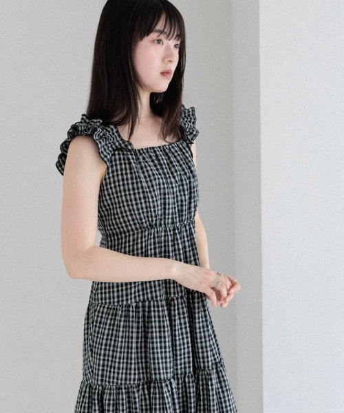 Heather（ヘザー） ワンピース 2WAYショルダーフリルワンピース 581599