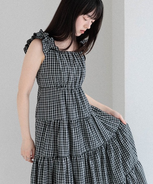 Heather（ヘザー） ワンピース 2WAYショルダーフリルワンピース 581599
