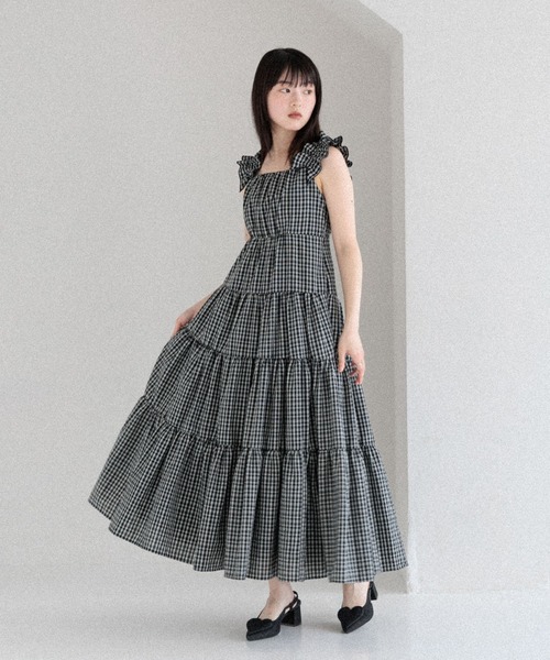 Heather（ヘザー） ワンピース 2WAYショルダーフリルワンピース 581599