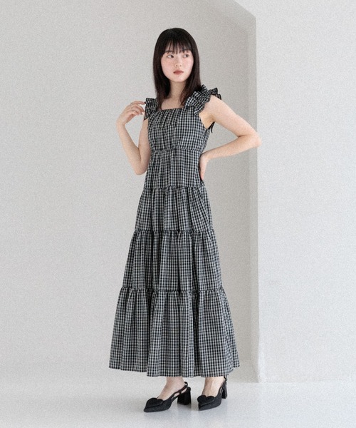 Heather（ヘザー） ワンピース 2WAYショルダーフリルワンピース 581599