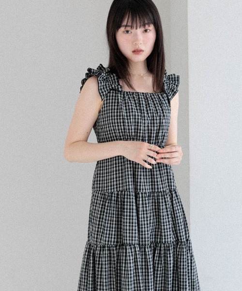 Heather ワンピース 2WAYショルダーフリルワンピース 581599
