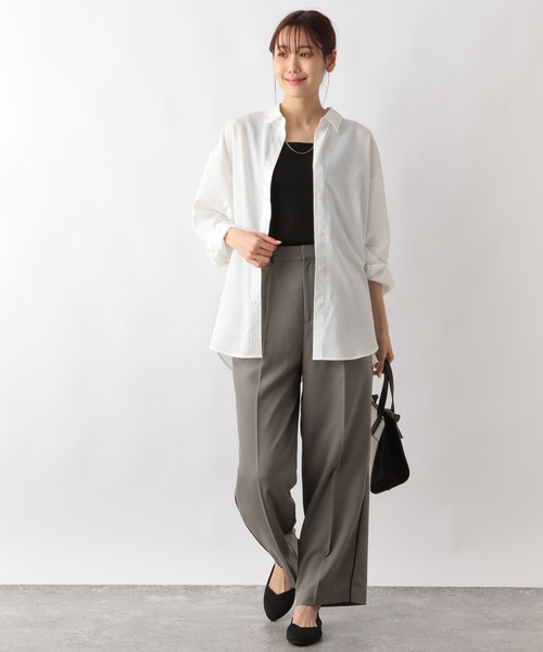 「GLOBAL WORK」 長袖シャツ L イエロー レディース