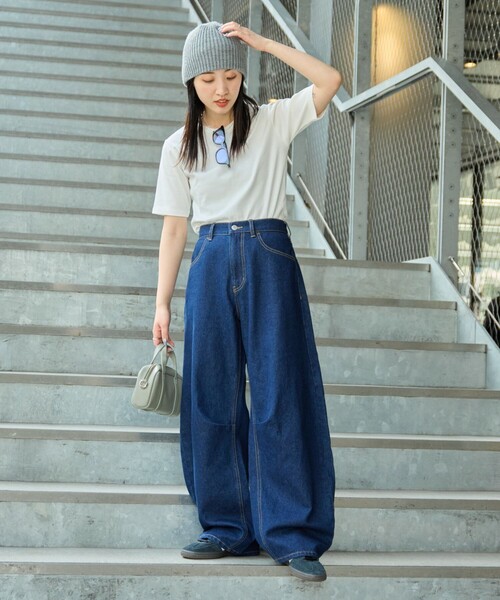 「FREAK'S STORE」 デニムパンツ MEDIUM ブルー レディース