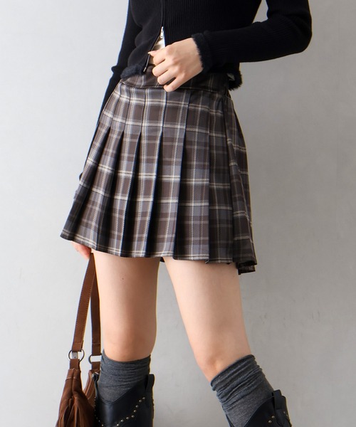 SpRay（スプレイ） スカート チェックプリーツミニスカート : ZOZOTOWN