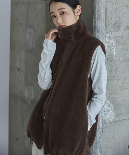 feepur（フェピュール） コート アウター ダブルジップボアベスト