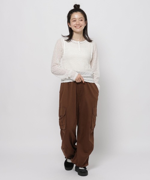 niko and…（ニコアンド） tシャツ フェイクレイヤーレースプルオーバー