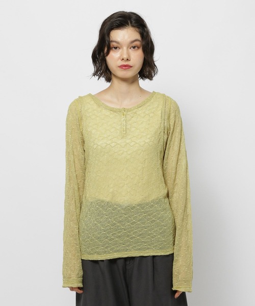 niko and… tシャツ フェイクレイヤーレースプルオーバー