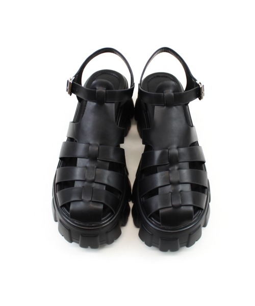 「VIVIAN」 フラットサンダル M ブラック レディース_画像2