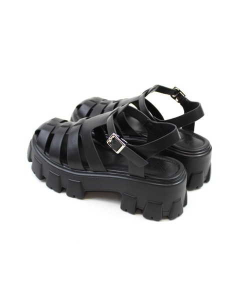 「VIVIAN」 フラットサンダル M ブラック レディース_画像3