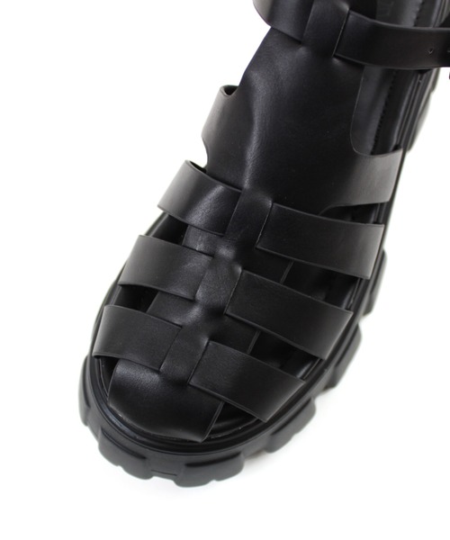 「VIVIAN」 フラットサンダル M ブラック レディース_画像9