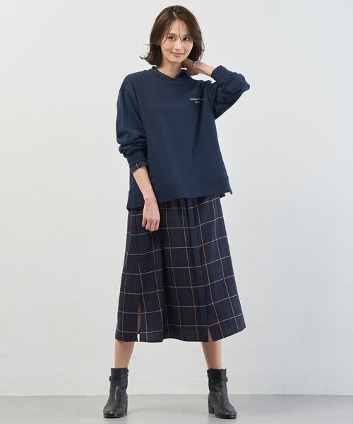 J.PRESS（J.プレス） シャツワンピース サイロチェック ストライプ