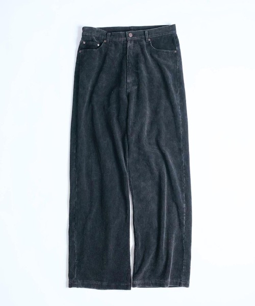 40s usa製　ブラック　ワイドパンツ　ストレート フェード B.C STOCK（ベーセーストック） パンツ フェード加工 コーディロイ