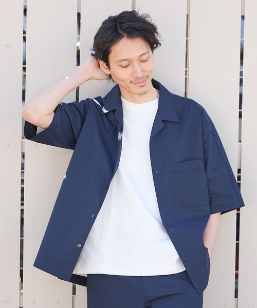 【NAVY】(M)パッチワークリラックスシャツ NAVY】(M)パッチワークリラックスシャツ 【公式通販】