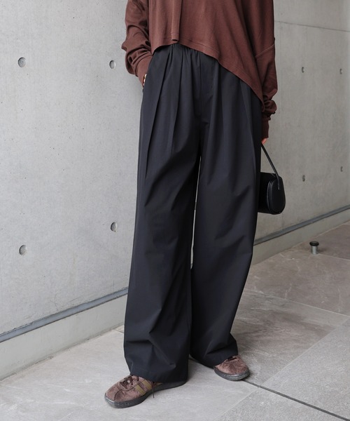evernavy ワイドパンツ パンツ タフタタックワイドパンツ レディース