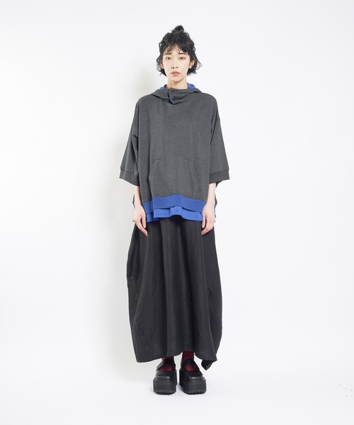 「gomme」 プルオーバーパーカー MEDIUM チャコールグレー レディース_画像2