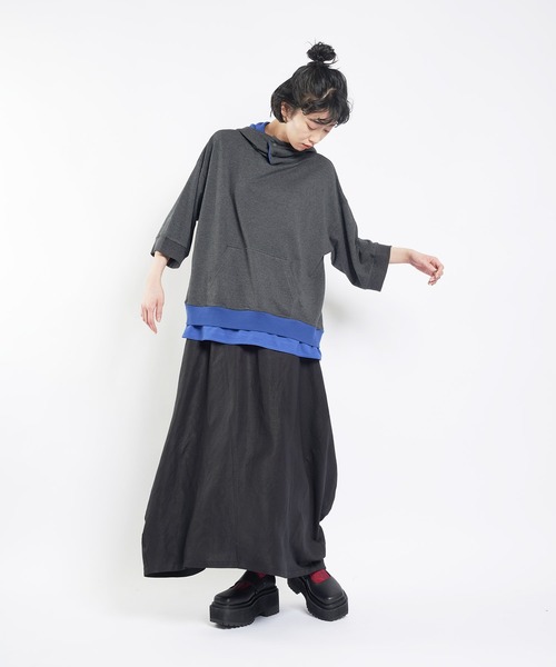 「gomme」 プルオーバーパーカー MEDIUM チャコールグレー レディース_画像7