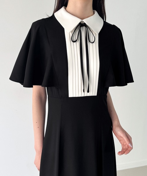 「JUNOAH」 半袖ワンピース MEDIUM ブルー レディース_画像3