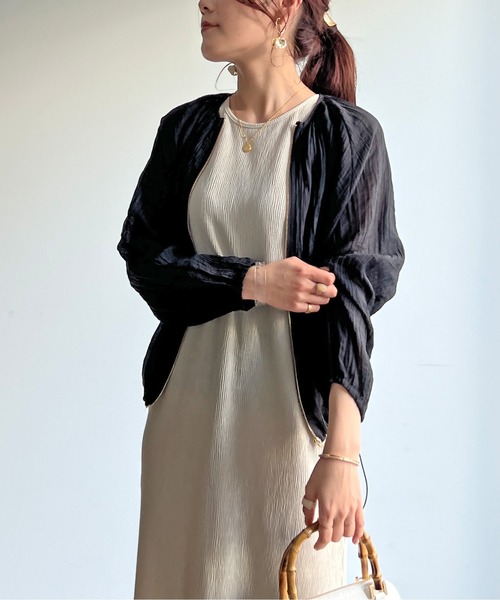 「Chez toi」 ジップアップブルゾン FREE オフホワイト レディース_画像4