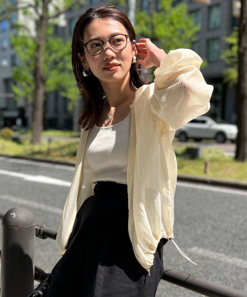 「Chez toi」 ジップアップブルゾン FREE オフホワイト レディース_画像6