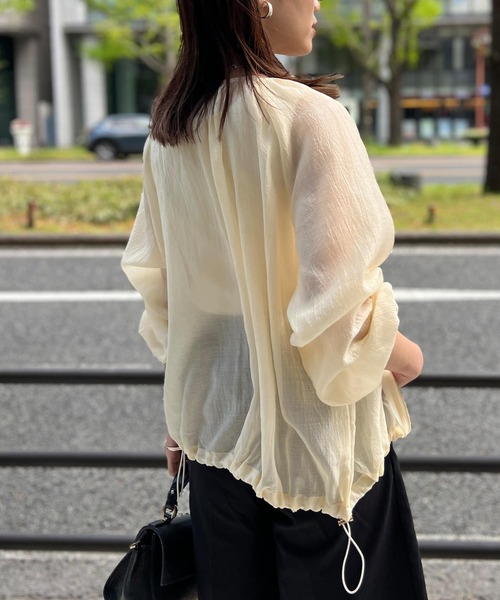 「Chez toi」 ジップアップブルゾン FREE オフホワイト レディース_画像7