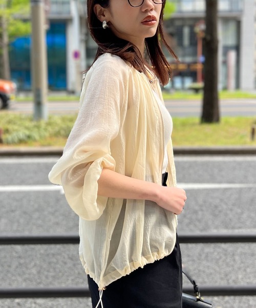 「Chez toi」 ジップアップブルゾン FREE オフホワイト レディース_画像8