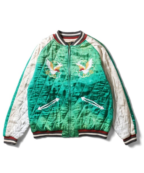 HOUSTON（ヒューストン） スカジャン ヴィンテージ加工スカジャン(MAP