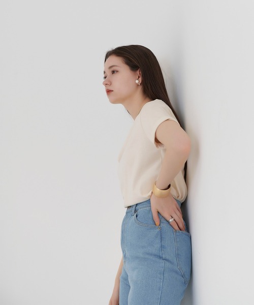 「TINA：JOJUN」 半袖Tシャツ M モカ レディース_画像2