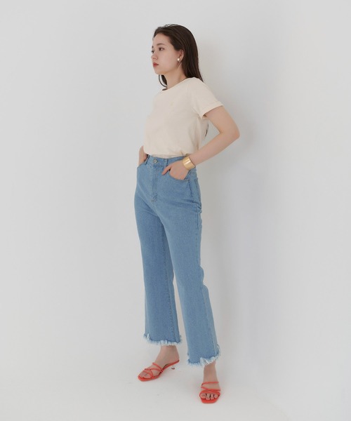 「TINA：JOJUN」 半袖Tシャツ M モカ レディース_画像4