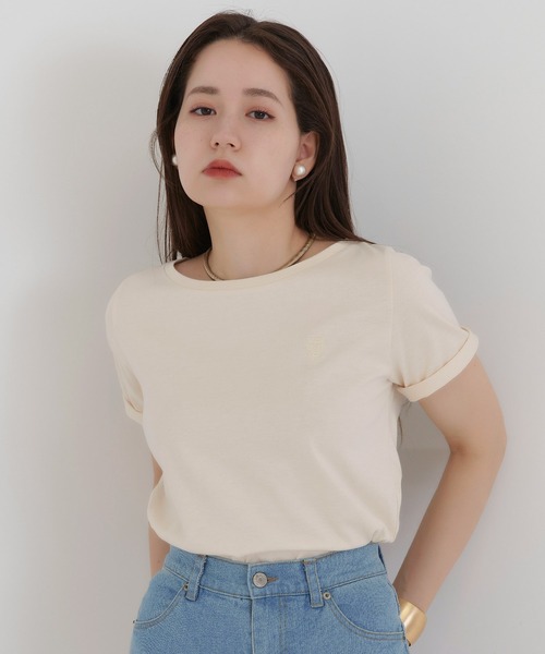 「TINA：JOJUN」 半袖Tシャツ M モカ レディース_画像5