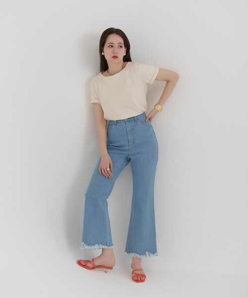 「TINA：JOJUN」 半袖Tシャツ M モカ レディース_画像7