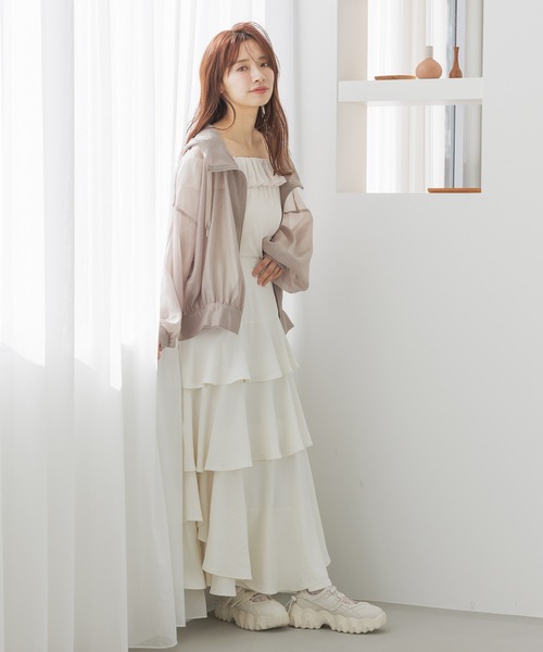 「mysty woman」 ジップアップブルゾン FREE モカ レディース_画像2