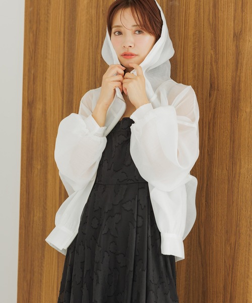 「mysty woman」 ジップアップブルゾン FREE モカ レディース_画像5