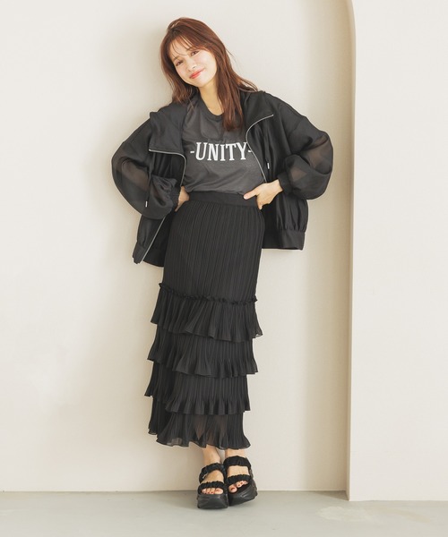 「mysty woman」 ジップアップブルゾン FREE モカ レディース_画像6