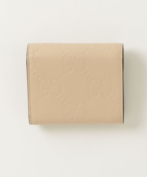 GUCCI（グッチ） GGロゴ 三つ折り 財布 - ベージュ レディース