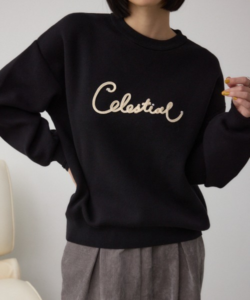 AZUL BY MOUSSY（アズールバイマウジー） ニット セーター ロゴ刺繍