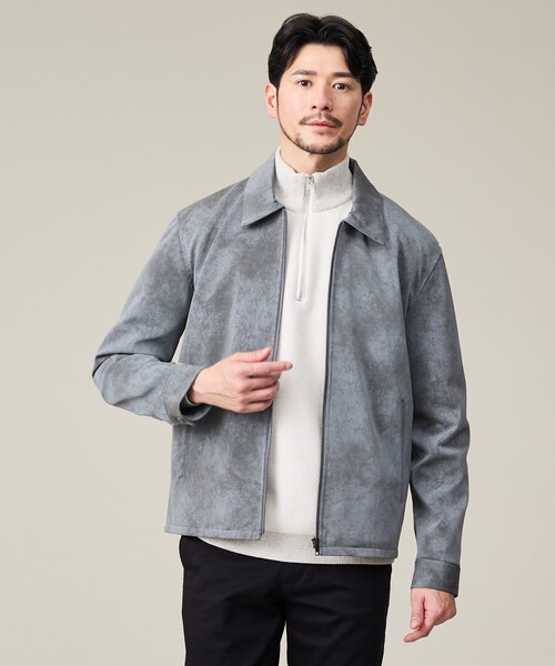 ABAHOUSE GRAY ブルゾン アウター 「ネオレザー」ヴィンテージライク