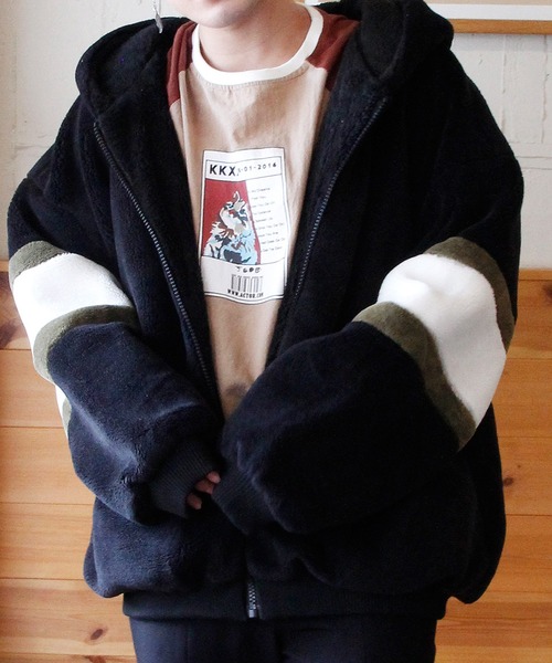 「THISIS」 ブルゾン MEDIUM ブラック メンズ_画像3