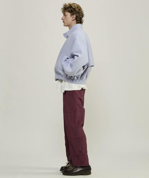 コート ジャケット Double face cloth zip-up jacket メンズの画像