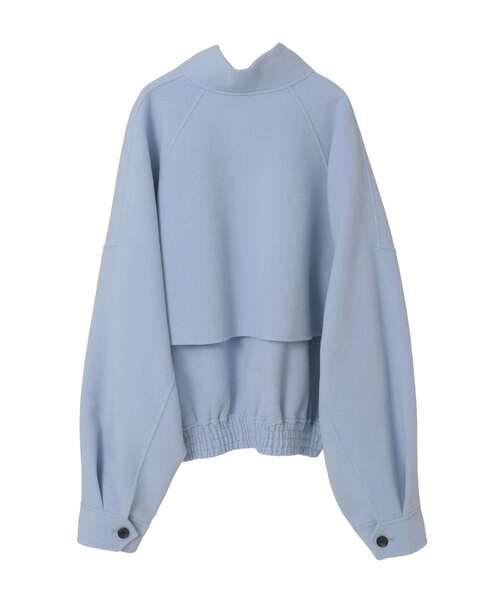 コート ジャケット Double face cloth zip-up jacket メンズの画像