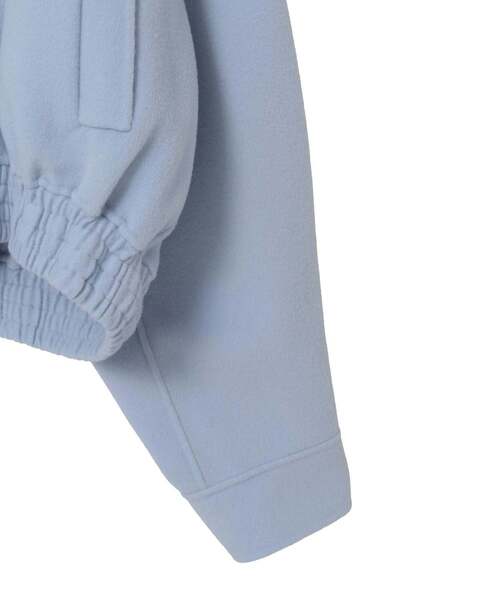 コート ジャケット Double face cloth zip-up jacket メンズの画像