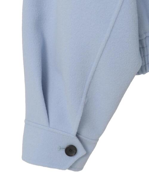 コート ジャケット Double face cloth zip-up jacket メンズの画像