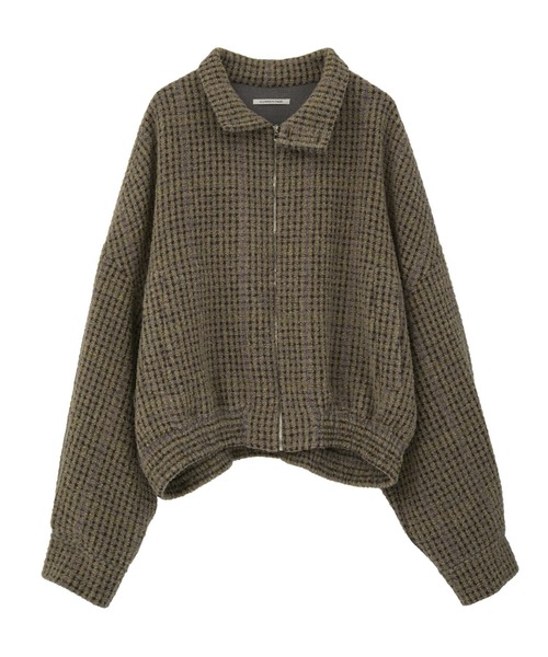 コート ジャケット Double face cloth zip-up jacket メンズの画像