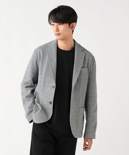 美品　BEAMS HEART アンコンジャケット　テーラードジャケット　グレー BEAMS HEART アンコン テーラードジャケット グレー ストレッチ L