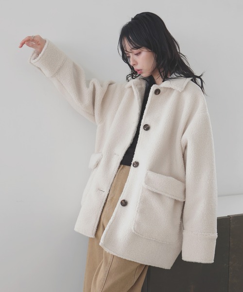 LIAN（リアン） ムートンコート ボアコート ボアムートンステンカラー